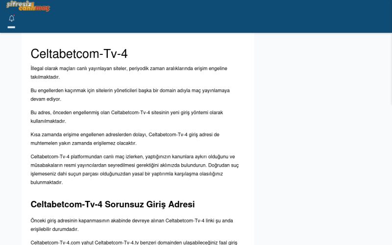 Celtabetcom-Tv-4 Canlı Maç - Şifresiz canlı maç izle