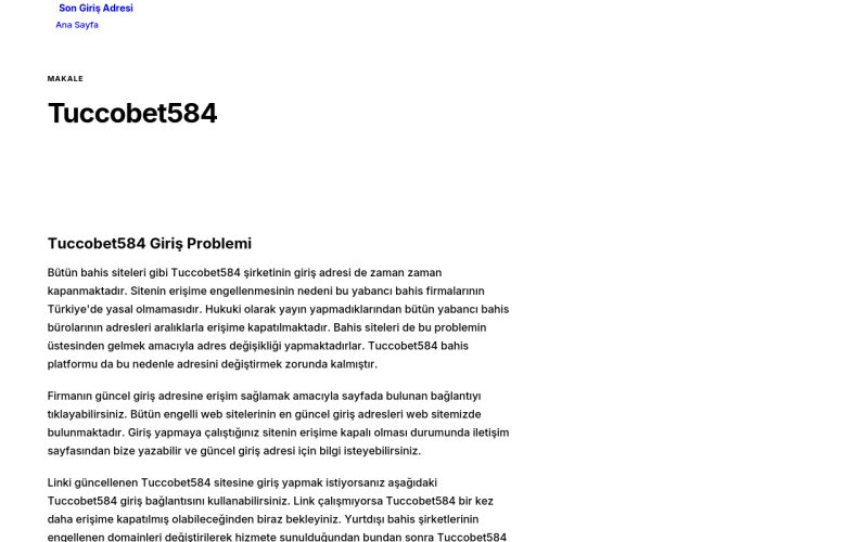 Tuccobet584 - Son Giriş Adresi