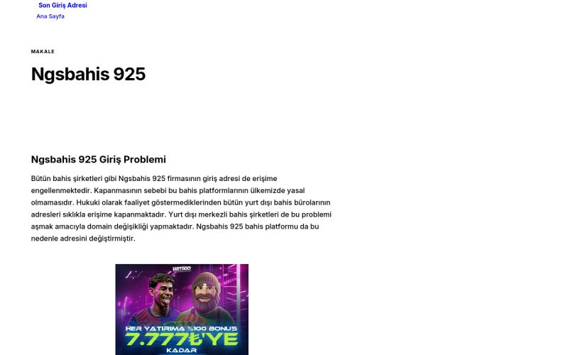 Ngsbahis 925 - Son Giriş Adresi