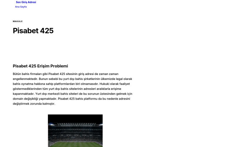 Pisabet 425 - Son Giriş Adresi
