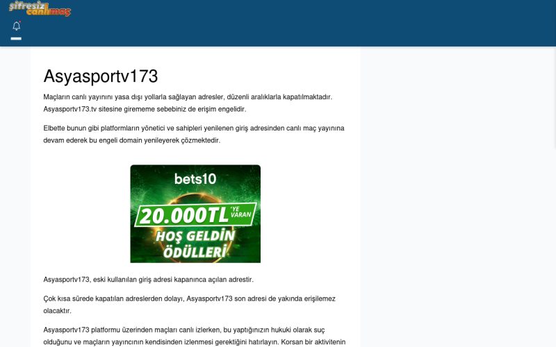 Asyasportv173 Giriş Linki