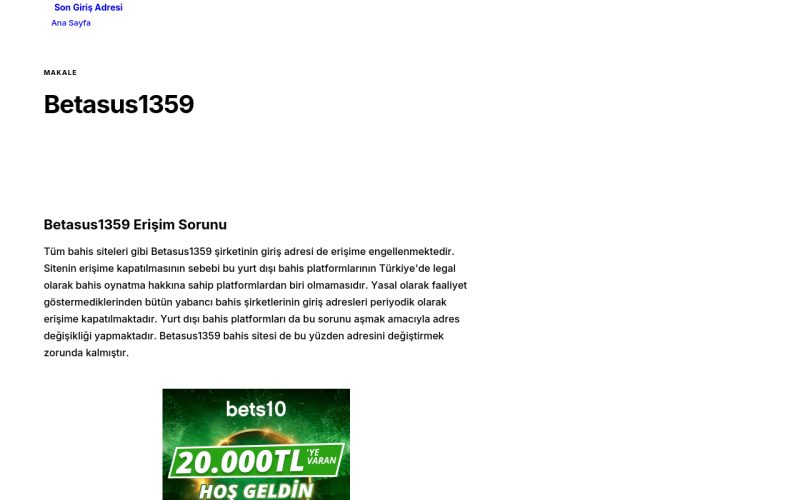 Betasus1359 - Son Giriş Adresi