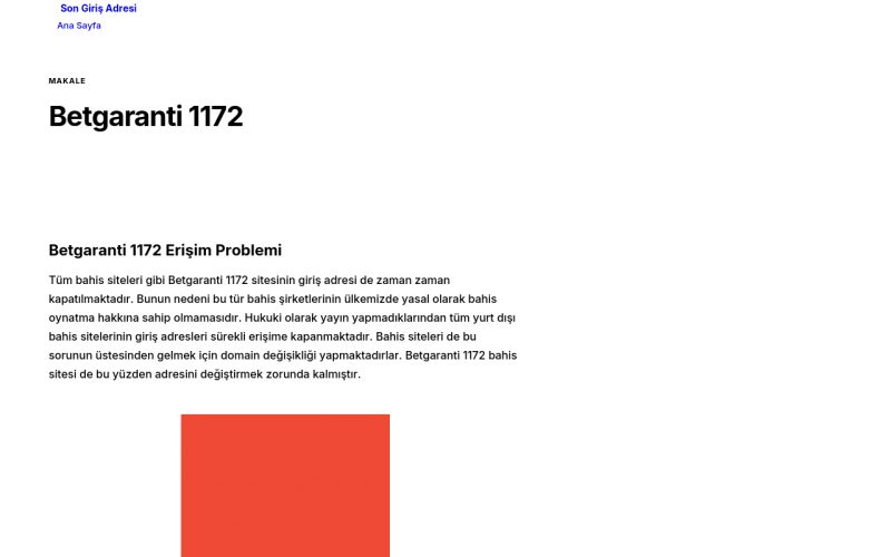 Betgaranti 1172 - Son Giriş Adresi