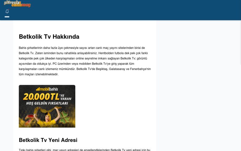 Betkolik Tv Tv İzle