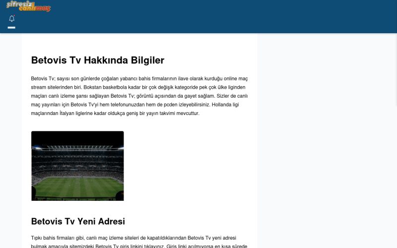 Betovis Tv Tv İzle