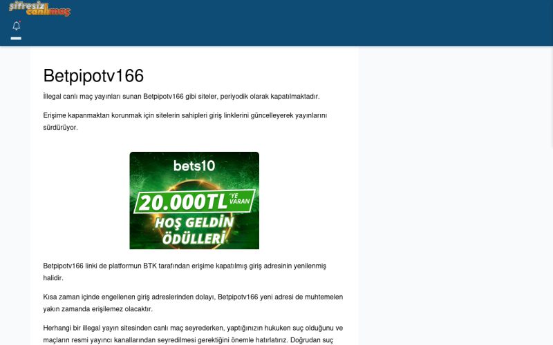 Betpipotv166 Giriş Adresi Linki