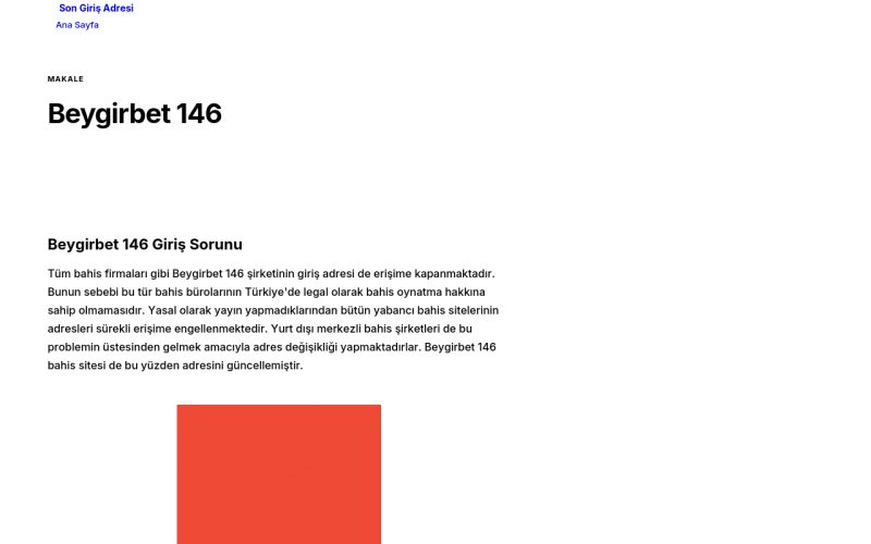 Beygirbet 146 - Son Giriş Adresi