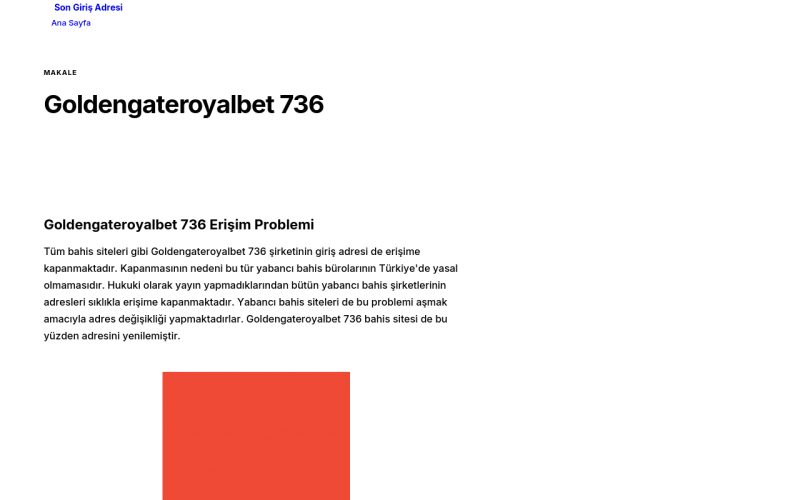 Goldengateroyalbet 736 - Son Giriş Adresi