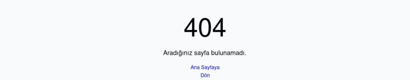Sayfa Bulunamadı