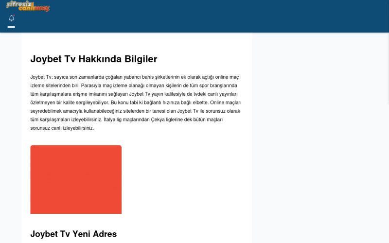 Joybet Tv Tv İzle