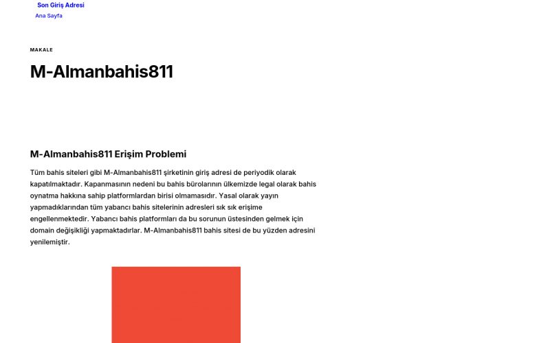 M-Almanbahis811 - Son Giriş Adresi