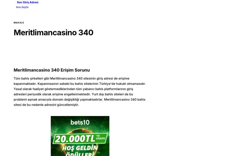 Meritlimancasino 340 - Son Giriş Adresi