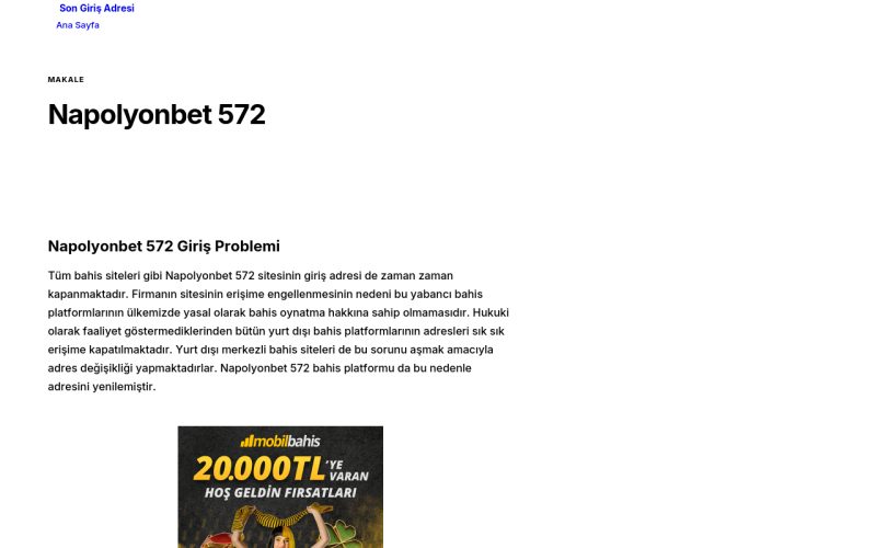 Napolyonbet 572 - Son Giriş Adresi