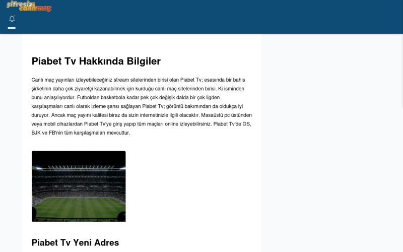 Piabet Tv Tv İzle