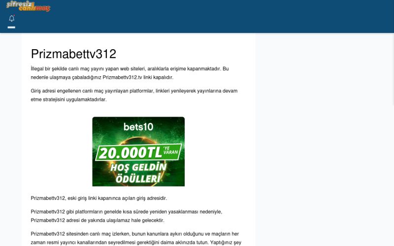 Prizmabettv312 Giriş Adresi