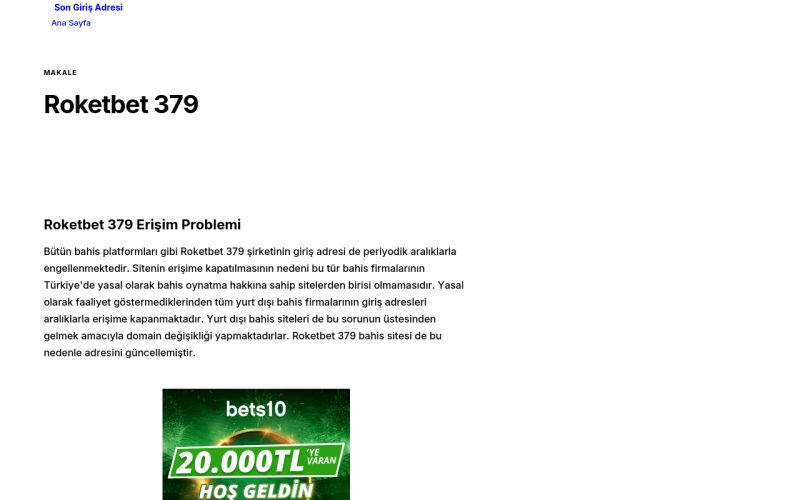 Roketbet 379 - Son Giriş Adresi