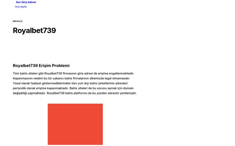 Royalbet739 - Son Giriş Adresi