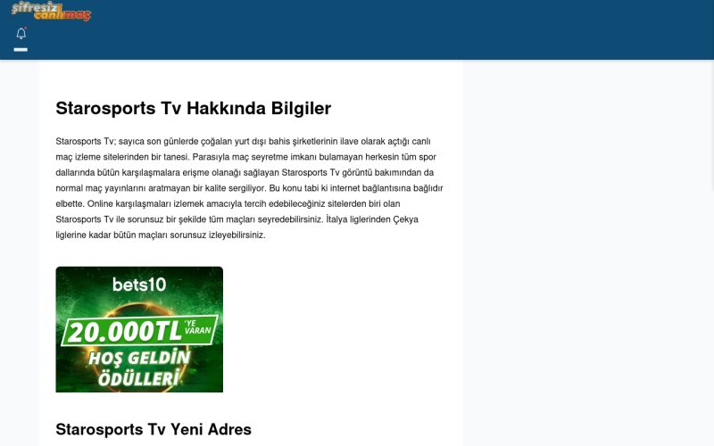 Starosports Tv