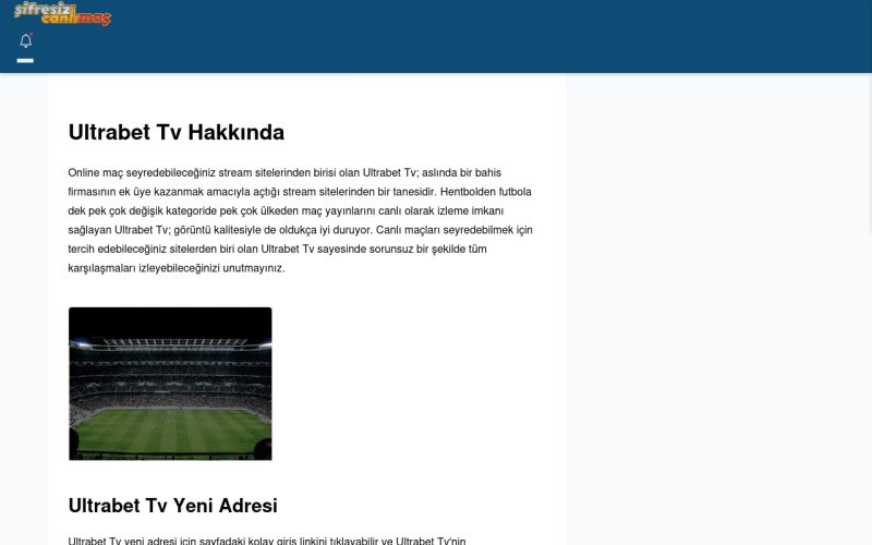 Ultrabet Tv TV Maç Yayınları
