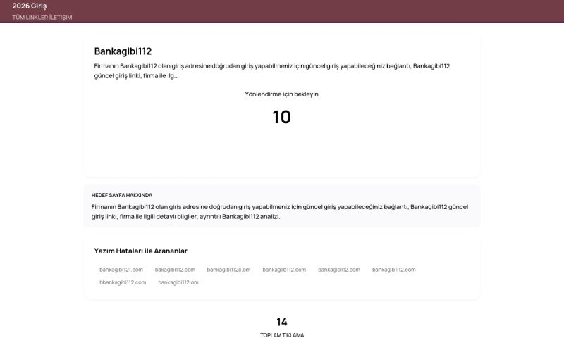 Bankagibi112 - 2026 Giriş