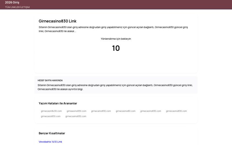 Girnecasino830 Link - 2026 Giriş