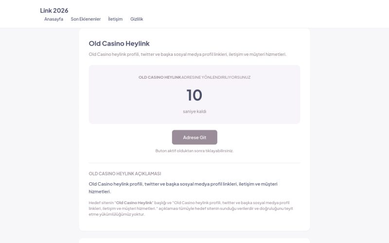 Old Casino Heylink - Link 2026