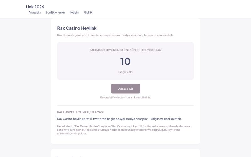 Rax Casino Heylink - Link 2026