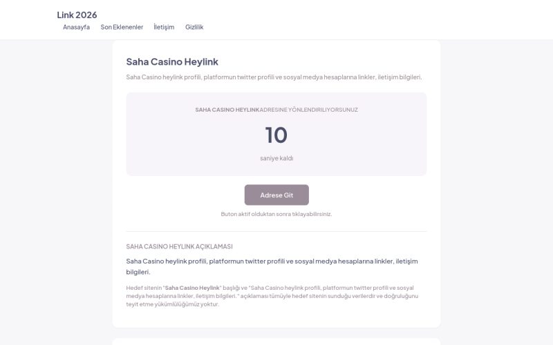 Saha Casino Heylink - Link 2026