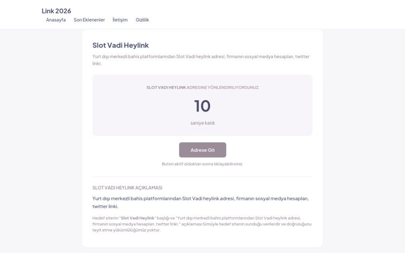 Slot Vadi Heylink - Link 2026
