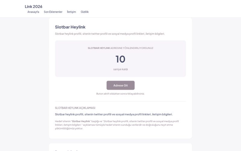 Slotbar Heylink - Link 2026
