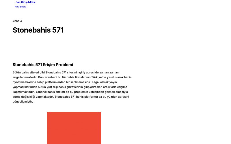 Stonebahis 571 - Son Giriş Adresi