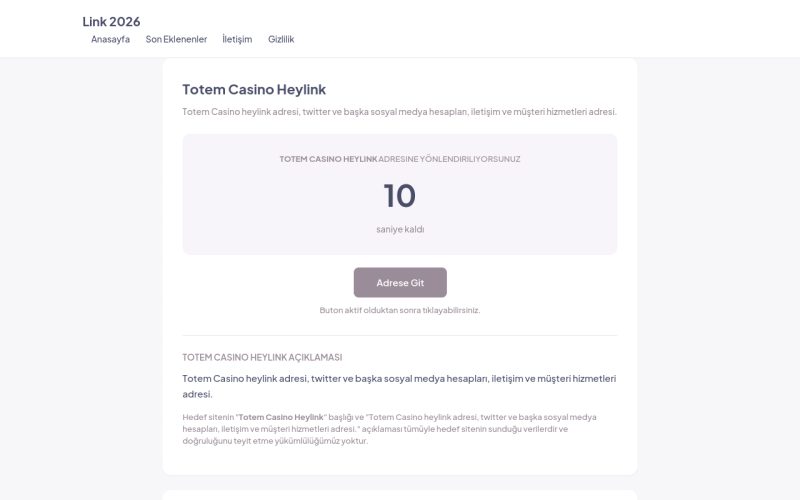 Totem Casino Heylink - Link 2026