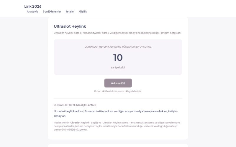 Ultraslot Heylink - Link 2026