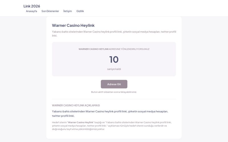 Warner Casino Heylink - Link 2026