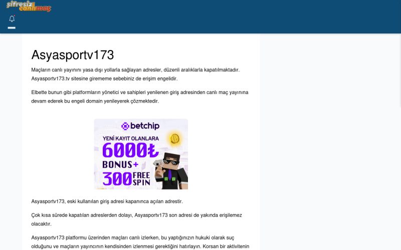 Asyasportv173 Giriş Linki