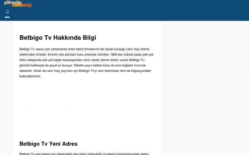 Betbigo Tv
