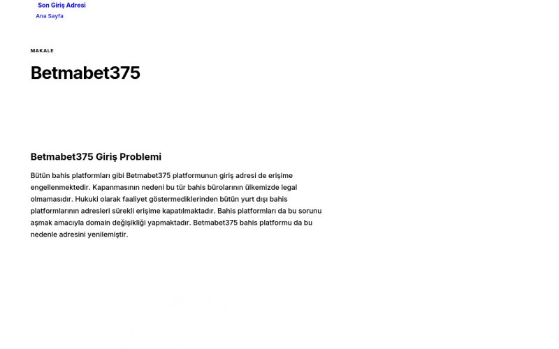 Betmabet375 - Son Giriş Adresi