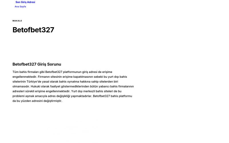 Betofbet327 - Son Giriş Adresi