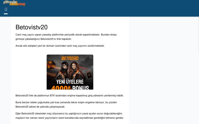 Betovistv20 Giriş Adresi Linki