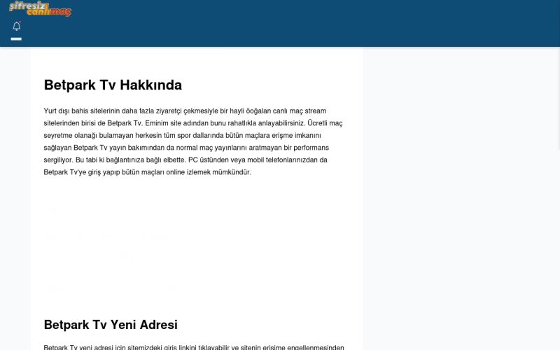 Betpark Tv TV Maç Yayınları