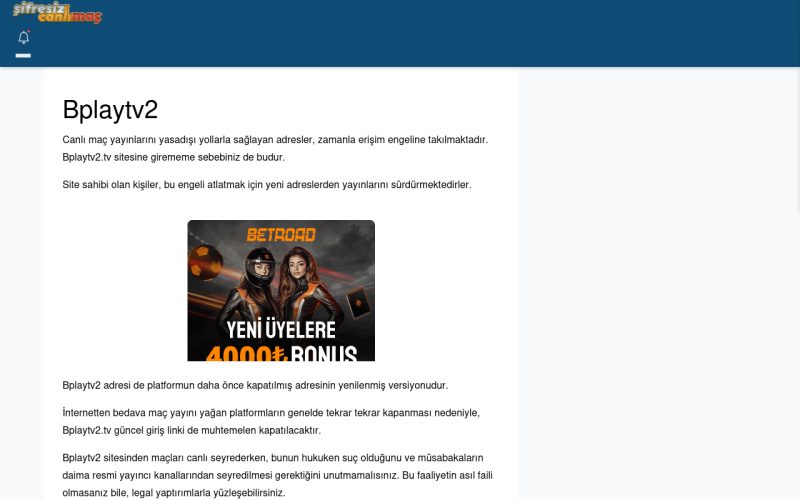 Bplaytv2 Giriş Adresi