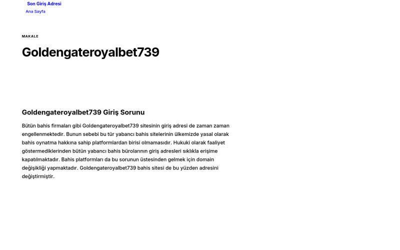 Goldengateroyalbet739 - Son Giriş Adresi