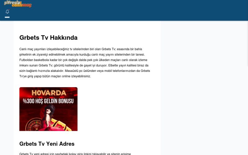 Grbets Tv TV Maç Yayınları