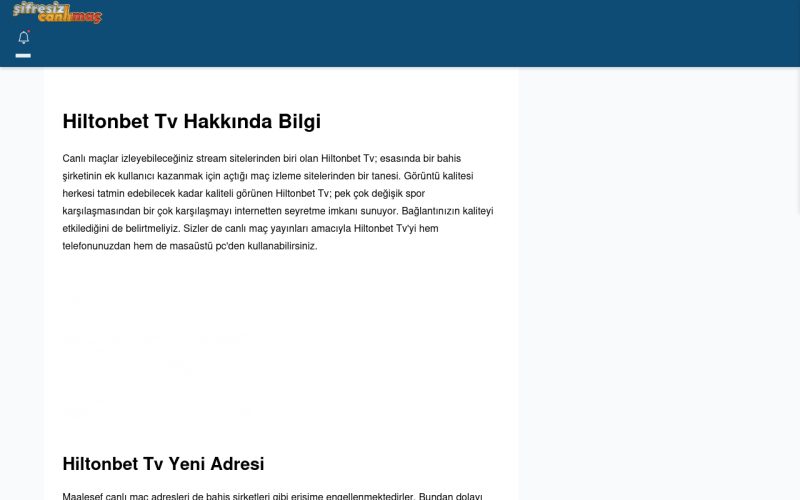 Hiltonbet Tv Tv İzle
