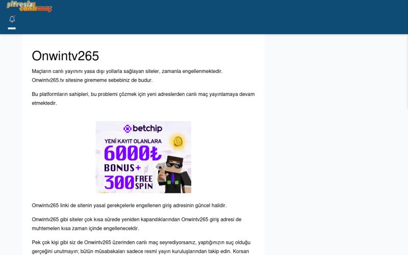 Onwintv265 Giriş Adresi Linki