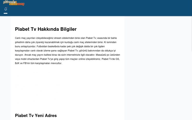 Piabet Tv Tv İzle