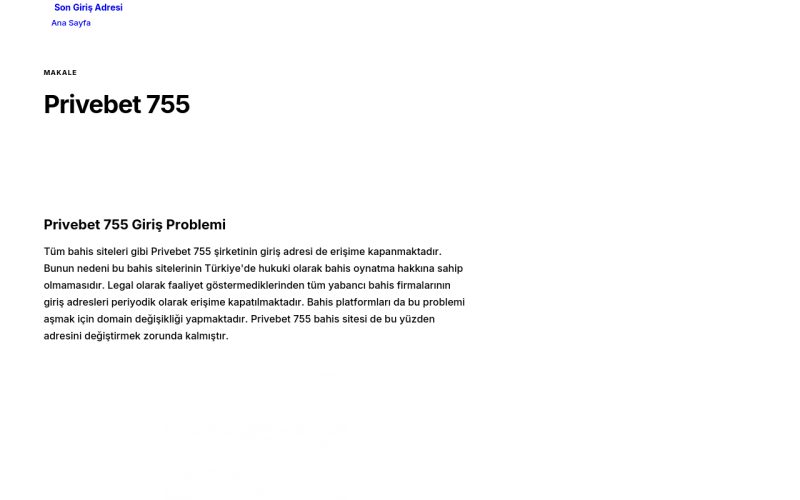 Privebet 755 - Son Giriş Adresi