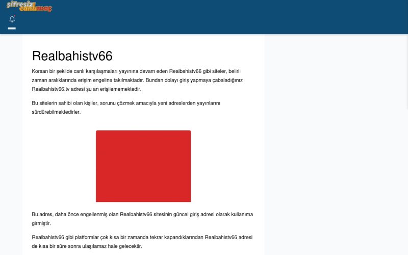 Realbahistv66 Giriş Adresi