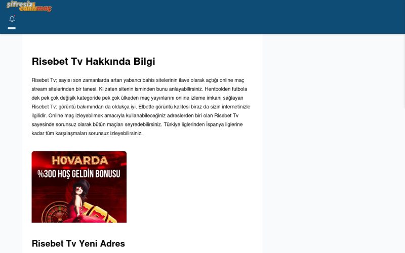 Risebet Tv Tv İzle