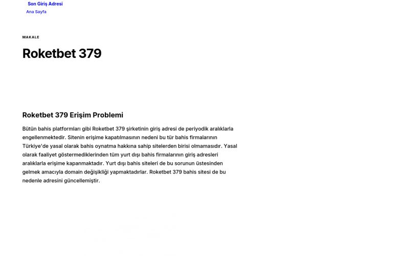 Roketbet 379 - Son Giriş Adresi